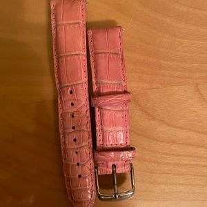 Michele Watch 18mm Pink Alligator Band